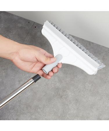 Ulafbwur Adjustable Brush Head Scrubber - Long Handle for Effective Bathroom Tile & Floor Cleaning | Durable Stiff Bristles | Versatile for Kitchen & Shower - Buy Online on GoSupps.com