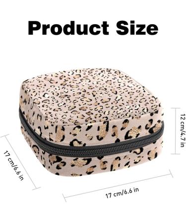 Leopard Print Sanitary Napkin Storage Bag | Menstrual Cup & Nursing Pad Holder | Feminine Product Pouch | Portable Period Kit Bag - Color 5 - Buy Online on GoSupps.com