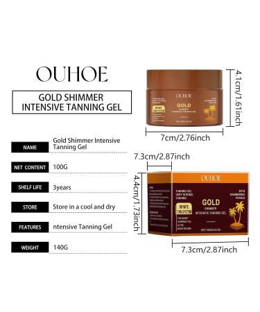 Golden Glitter Tanning Gel Summer Outdoor Beach Gentle Moisturizing Tanning Aid Wheat Skin Tone Tanning Cream - Buy Online on GoSupps.com
