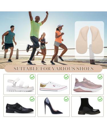 ZYNERY 6 Pairs Gel Arch Support Inserts for Plantar Fasciitis - Perfect for Flat Feet Sports & Sandals - Unisex Foot Arch Supports - Buy Online on GoSupps.com