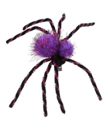 minkissy Halloween Spider Hair Clip - Large Spider Hair Barrettes - Spooky Hair Clips - Funny Halloween Barrettes halloween Spider Hair Clips for Women Girls (Purple)30cm