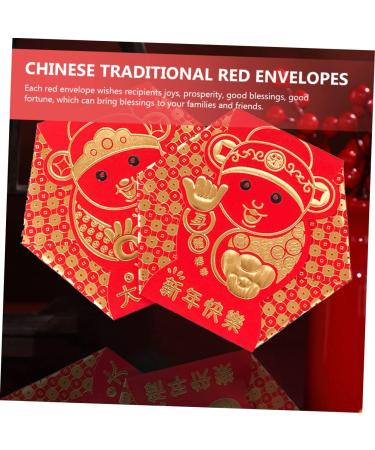 Ciieeo 80 Pcs God of Wealth Red Envelope Red Envelopes Hongbao Wrap Bags New Year Money Packet New Year Money Envelopes Money Pocket Red Luck Money Bag Hongbao Envelopes Paper Rabbit Fold - Buy Online on GoSupps.com