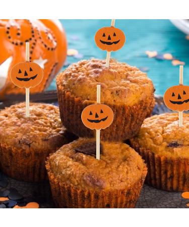 200 Pieces Halloween Pumpkin Cocktail Sticks Wooden Toothpick Pumpkin Ghost Fruit Picks Orange Cake Topper Mini Snack Picks 4.7 Inch Food Picks Appetizer Picks for Party Mini Cake Decorations - Buy Online on GoSupps.com