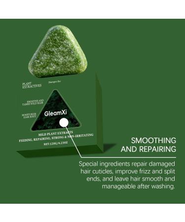  ZLHHRZJX Nature Triangle Shampoo Bar: Strengthens and smoothes hair. Natural vegetable soap. Firm shampoo and conditioner for all hair types. Suitable for men and women. (3 pieces) - Buy Online on GoSupps.com