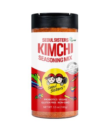SEOUL SISTERS Korean Kimchi Powder Seasoning Mix 3.5 oz (100g) 1EA - ORIGINAL Spicy Seasoning Mix, Rich in Probiotics, Delicious Barbecue Dry Rub for Chicken Pork Fish Vegetables 3.52 Ounce (Pack of 1)