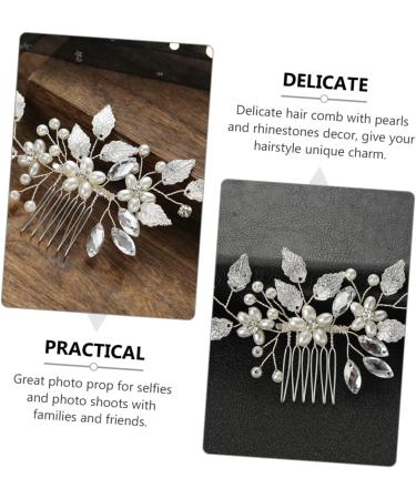 MAGICLULU Bridal Hair Accessories Diamond Headpiece Hairbrush for Women Hair Accessories for Prom Diamond Hair Clip Prom Hair Accessories Combs for Women Wedding Zinc Alloy Bride Hair Comb - Buy Online on GoSupps.com