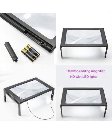 Magnifier for Reading Magnifying Glasses with Light Full Page Reading Magnifier with LED Lighted 3X Hands-Free Rectangular Magnifying Glass for Low Vision Seniors Repair Observation Vision - Buy Online on GoSupps.com