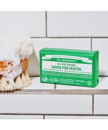  Dr. Bronner's Dr. Bronner's Almond Soap Bar 140g - Buy Online on GoSupps.com