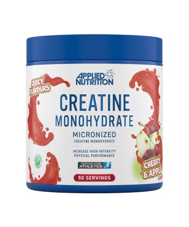 Applied Nutrition Creatine Flavoured - Creatine Monohydrate Micronized Powder with Flavour Increases High-Intensity Physical Performance (250g - 50 Servings) (Cherry & Apple) Cherry & Apple 50 Servings (Pack of 1) - Buy Online on GoSupps.com