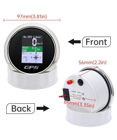 85mm Digital Speed Knife GPS Speedometer | Waterproof IP67 Speed Measuring Device for Auto & Yacht | 12V/24V - Buy Online on GoSupps.com