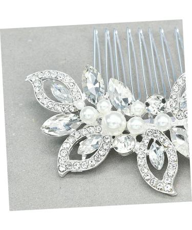 Didiseaon 1pc Barrettes for Women Bridal Hair Comb Rhinestone Headpiece Rhinestone Hair Comb Hair Jewels for Women Flower Girl Hair Accessory Tiara Bride Hair Accessories Wedding - Buy Online on GoSupps.com