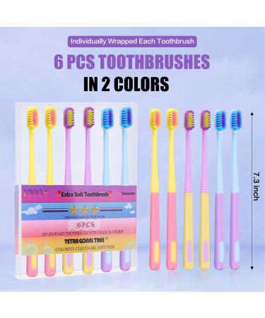Extra Soft Toothbrush Pack of 8 - 4000 Bristles for Sensitive Gums | Macaron Color - Shop Now - Buy Online on GoSupps.com