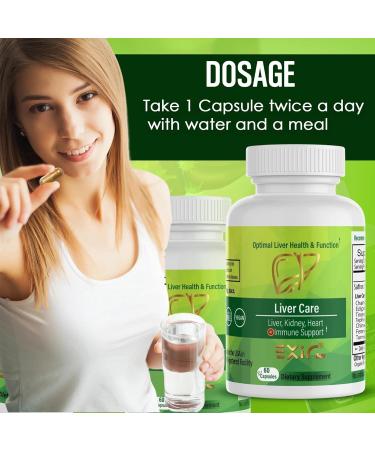 EXIR Liver Cleanse Herbal Supplement, 60 Capsules with Powerful Herbal Blend Including Saffron, Eclipta, Chanca Piedra, and Tinospora Extract Liver Detox Support, Promotes Liver Health & Function 60 Count (Pack of 1) - Buy Online on GoSupps.com