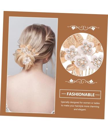 FOYTOKI 1 Set Leaves and Flowers Hair Comb Bridal Hair Accessories Bride Headdress Vintage Hair Accessories Headpiece for Wedding Decoration Womens Headpiece Flower Clips for Hair - Buy Online on GoSupps.com