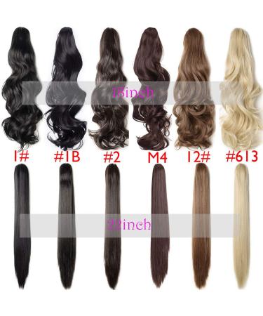 Shop 18-26 Inch Synthetic Claw Fake Ponytail Wig - Dark Brown Hair Extension for Women - Buy Online on GoSupps.com