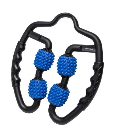 Body Back Trigger Point Pressure Roller Massager for Forearm, Elbow, Hand, Arm, and Leg. Deep Tissue Handheld Self Massager for Tennis Elbow, Golfers, Athletes Myofascial Release Blue