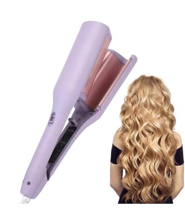 Hair Curler Wand - Hair Styler Iron for Egg Roll Hair Waving - Fast Heating Adjustable Temperature Hair Wand Waver for Girs Birthday Gift Hersil US Purple