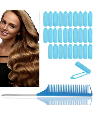 Aster 29Pcs Sponge Hair Rollers Set Self Grip Heatless Foam Hair Curlers Rollers for Long Hair Medium and Short Hair No Heat Hair Curlers Rollers Hair Volume with Pintail Comb for Women Hair Styling