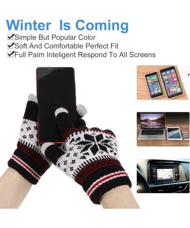 Gitua 2 Pairs Women's Touchscreen Winter Gloves | Windproof Knitted Mittens for Skiing Cycling Hiking - International Shipping Available - Buy Online on GoSupps.com