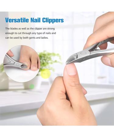 FERYES Heavy Duty Toe Nail Clippers for Thick & Ingrown Nails - Professional Podiatrist Scissors for Seniors, Women, Men - Silver Type 1 - Buy Online on GoSupps.com
