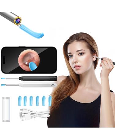 Ear Wax Removal Tool - Ear Camera with 360 Visual Ear Cleaning Kit - 6 Silicone Covers - Ear Wax Removal Kit - Ear Wax Cleaner Earwax Removal Kit White