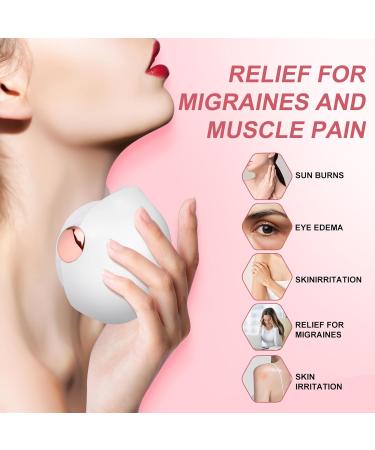 Cryotherapy Ice Roller for Face & Eyes | Reduce Puffiness & Migraine Pain Relief - White - Buy Online on GoSupps.com