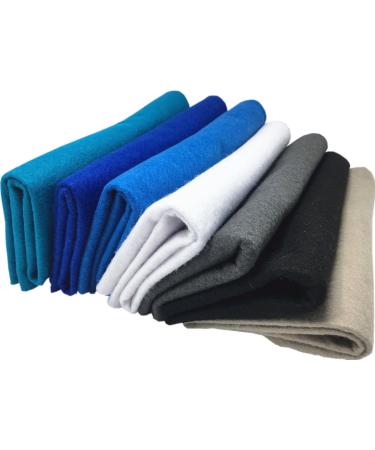 Felt Squares 7pcs Assorted Colors Pack - 18x18 Soft Fabric Sheets for DIY Craft Sewing - Winter Series - Buy Online on GoSupps.com