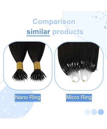 Youngsee Nanoring Extensions - Real Hair Balayage 35cm Nano Hair Extensions | Brown & Blond Shades | 50g #2/6/24 - Buy Online on GoSupps.com