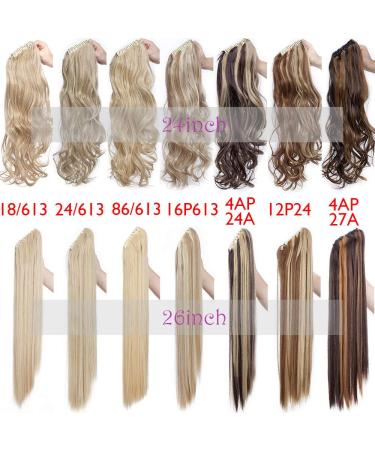 Buy Synthetic Claw Fake Ponytail Wig - 18-26 Inch Dark Black Brown Hair Extensions for Women - Buy Online on GoSupps.com