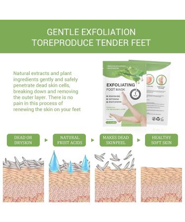 3 Pairs Foot Peel Mask Socks - Hydrating Foot Spa Treatment for Dry & Cracked Feet - Cornea Removal & Moisturizing Effects for Men & Women - Buy Online on GoSupps.com