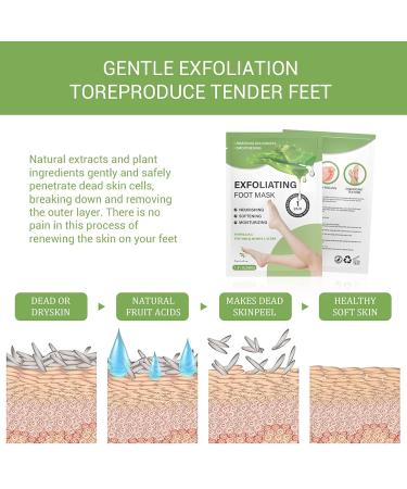 3 Pairs Aloe Vera Foot Mask Peeling Socks - Smooth Baby Soft Feet Corns & Dead Skin Remover for Men & Women - Buy Online on GoSupps.com