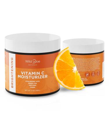 Vitamin C Face & Neck Moisturizer | Firming Eye Cream for Anti-Aging & Glowing Skin | Green Tea Hyaluronic Acid Vitamin E & Jojoba Oil - 4oz - Buy Online on GoSupps.com