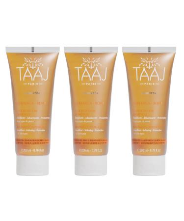 TAAJ TAAJ | Delicious Shower Gel - ABHYANGA | Body | Gently cleanses the skin | Soft supple and comfortable skin | All skin types | Vegan and essential oils free | Pack of 3 x 200 ml