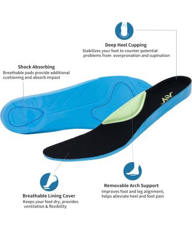 QAUPPE Women's Walking Shoes with Arch Support - Wide Plantar Fasciitis Sneakers for Foot Pain Relief - Size 8 Wide - Black - Buy Online on GoSupps.com