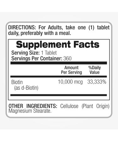FITO MEDIC'S Lab | biotin 10000mcg |360 tab | biotin | biotin Supplement | biotin Vitamins | biotin Pills | biotina para el Cabello | biotin Tablets | Ultra high Absorption. - Buy Online on GoSupps.com