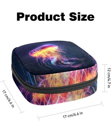 Jellyfish Sanitary Napkin Storage Bag - Portable Menstrual Pad Holder for Women - Multicolored 09 - Buy Online on GoSupps.com