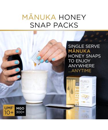PURITI UMF 10+ Manuka Honey Snaps On The Go - 21 x 0.18oz Single Serve Packets from New Zealand - Buy Online on GoSupps.com