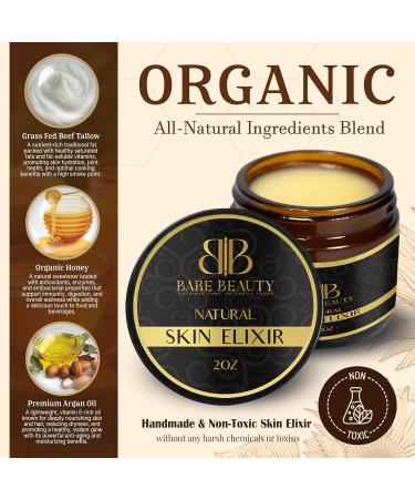 BAREBEAUTY Whipped Beef Tallow & Organic Honey & Argan Oil Organic Nourishing Face Cream Moisturizer Body Lotion Skin Care and Skin Elixir - Buy Online on GoSupps.com