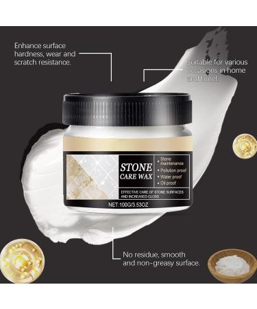Stone Polishing Care Wax | Stone Restoration Care Wax - Manual Natural Polishing Care Wax Applicator Sponge Included For Marble Furniture Ceramic Tiles Stone Floor Stone Walls - Buy Online on GoSupps.com