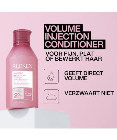 Redken Routine For Fine and Lifeless Hair Set of Shampoo Conditioner & LeaveIn Restores Hair and Gives Volume With Filloxane and Softening Polymers Volume Injection & One United - Buy Online on GoSupps.com