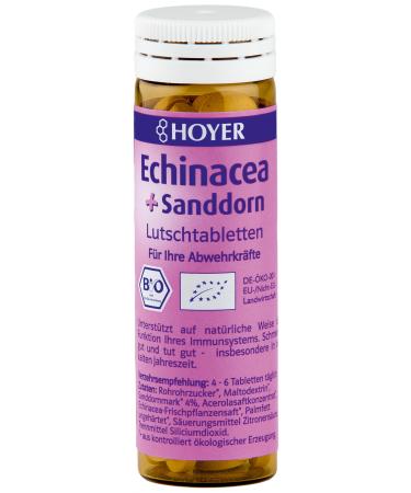 Hoyer Organic Echinacea Sea Buckthorn Lozenges (6 x 30 gr)