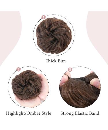 Natural Brown Hair Extensions - Real Hair Updo Ponytail Dutt & Tie 45g Voluminous Style - Buy Online on GoSupps.com