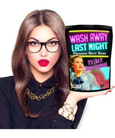 Wash Away Last Night Bath Soak - Pink Luxury Bath Salts for Women | Mediterranean Sea Salts | Funny Girlfriend & Best Friends Gifts | Ladies Night & Bachelorette Party Favors - Buy Online on GoSupps.com