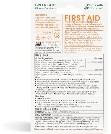 Green Goo Natural First Aid for Cracked Hands & Feet - 1.82 oz Tin - Buy Online on GoSupps.com