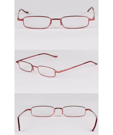 Koosufa 2.5x Reading Glasses for Men & Women - Lightweight Metal Classic Hinge Narrow Style with Case & Pocket Clip (3 Pieces) - Perfect for Comfortable Reading - Buy Online on GoSupps.com