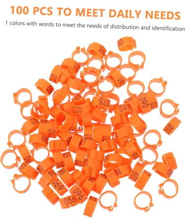 Beavorty 200 Pcs Pigeon Anklet Plastic Ducks Parrot Pigeon Identification Ring Baby The Bird Meat Pigeon 1.3X1.3CMx2pcs Orangex2pcs - Buy Online on GoSupps.com
