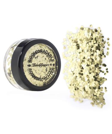 Stargazer Biodegradable Chunky Glitter Shaker - Gold. Festival Friendly Biodegradable Cosmetic Glitter - Buy Online on GoSupps.com