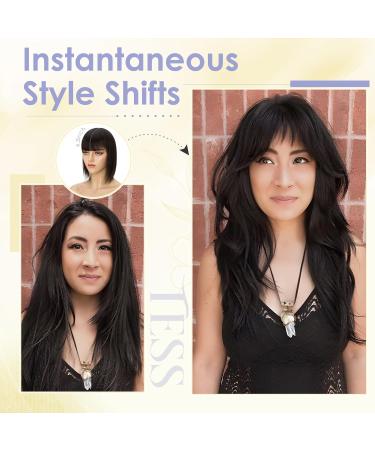 TESS Human Hair Toppers with Fringe Pony Clip in Hair Toppers for Thinning Hair Women Real Hair Mono Base Toupee Hair Topper for Women Human Hair 14 Inch #04 Medium Brown 14 Inch Medium Brown - Buy Online on GoSupps.com