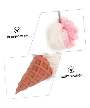 Buy 1pc Ice Cream Bath Ball Mesh Scrubber - Soft Bath Sponge & Loofah for Spa & Shower | International Shipping Available - Buy Online on GoSupps.com
