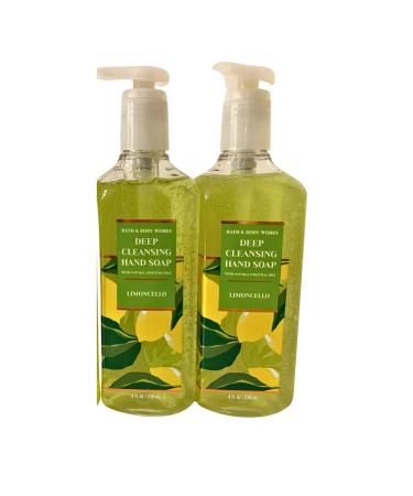 Bath & Body Works Cleansing Gel Hand Soap Pack of 2 8oz Each Bottle (Limoncello)